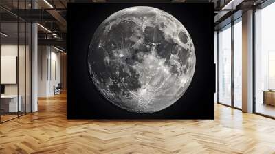 Closes up moon in the night Wall mural