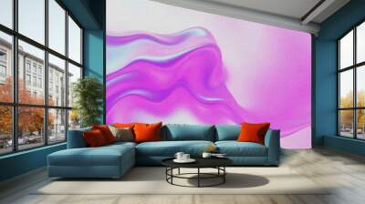 Colorful holographic background. purple hologram background. violet shiny texture., with grainy noise effect abstract purple and blue fluid shapes against a light background Wall mural