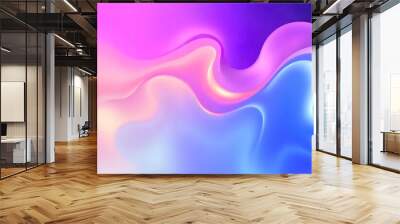 Fluid colors Abstract hologram gradient background  Wall mural