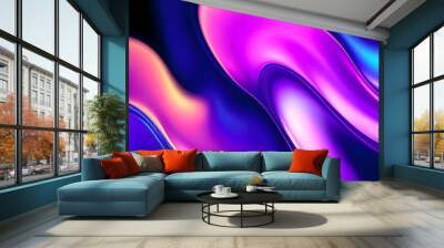 Fluid colors Abstract hologram gradient background suitable for computer wallpaper  Wall mural