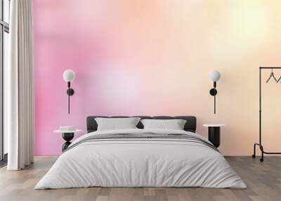 Soft, blurred gradient transitioning from pink to peach. Wall mural