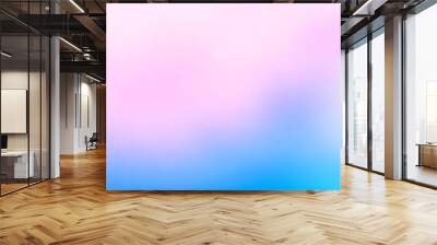 Soft blurred blue and pink gradient background. soft, blurred gradient transitioning from light pink to light blue. Wall mural