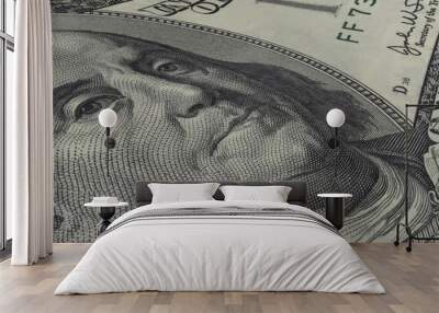 Dollar, Paper Money, American Banknote, Flying Money, 3D Render Wall mural