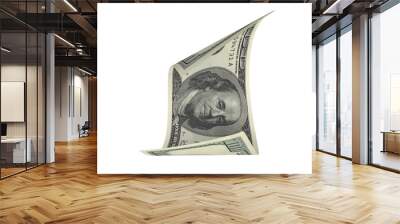 Dollar, Paper Money, American Banknote, Flying Money, 3D Render Wall mural