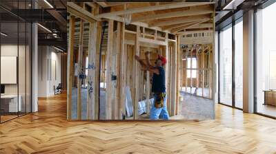 construction worker - framing Wall mural