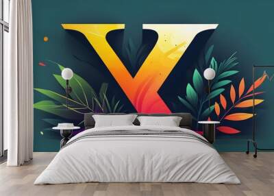 Creative Alphabet Typography: Diverse Font Designs and Styles Wall mural