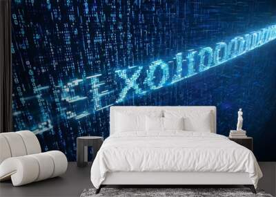 Digital matrix code representing SDK, embodying the essence of Software Development Kit innovation and technology Wall mural