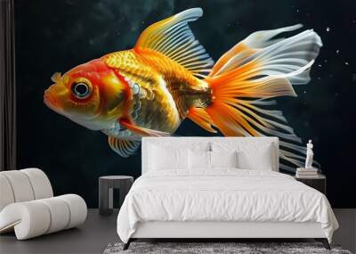 Dreamlike goldfish in a surreal underwater realm Wall mural