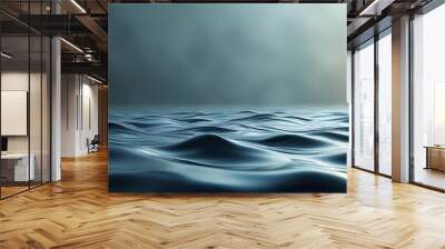 Elegant abstract water surface featuring gentle waves and a soft hazy background, ideal for backgrounds, textures, and design inspiration Wall mural