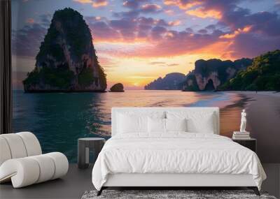 Exploring Thailands Iconic Temples, Scenic Beaches, and Rich Cultural Landmarks Wall mural