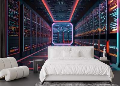 Holographic Memory Vaults for Enhanced Digital Storage in Virtual Reality Experiences Wall mural