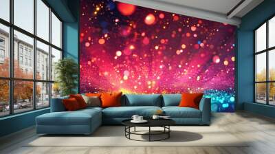 Magenta Glow: An Abstract Background of Shimmering Light and Beauty Wall mural