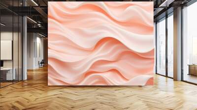 Pastel Peach Fuzz Waves: A Soft Textured Background Creation Wall mural