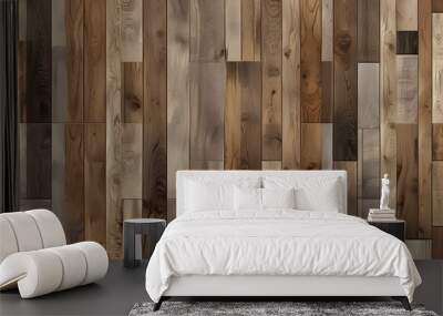 Seamless wood laminate parquet floor texture featuring natural timber patterns in a versatile background design Wall mural