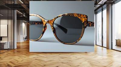 Sleek modern sunglasses with vein-inspired frames showcasing innovative design Wall mural