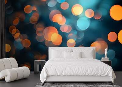 Vibrant Abstract Composition Showcasing Light and Enchanting Bokeh Effects Wall mural