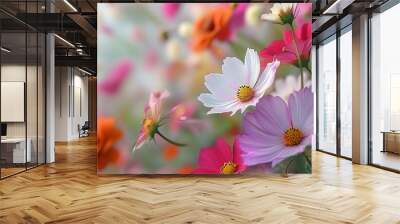 Vibrant floral backdrop filled with color and beauty Wall mural