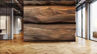 Warm and rustic brown wooden texture background Wall mural