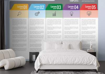 infographics design and marketing icons vector. Business concept Wall mural