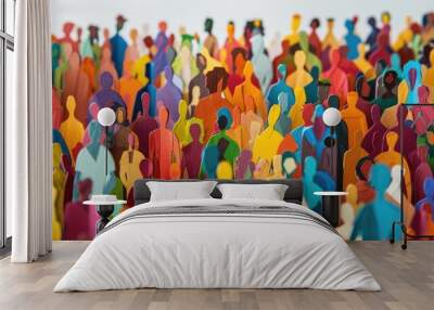 
A diverse crowd Wall mural