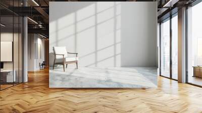 Chairs in white concrete room for photocopying area Wall mural