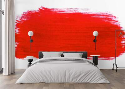 Roter Pinsel Banner Wall mural