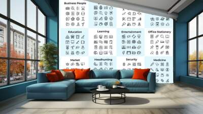 288 icon set symbol template for graphic and web design collection logo vector illustration Wall mural