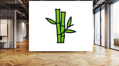 bamboo icon symbol template for graphic and web design collection logo vector illustration Wall mural