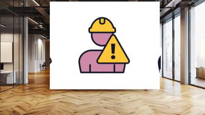 construction risk icon symbol template for graphic and web design collection logo vector illustration Wall mural