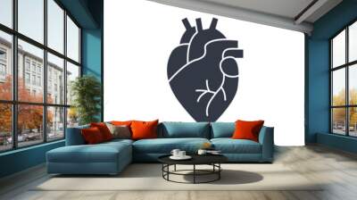 Human Heart Icon symbol vector illustration isolated on white background Wall mural