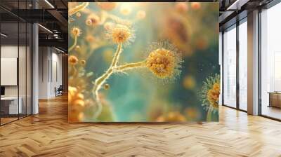 Microscopic image of pollen grains Wall mural