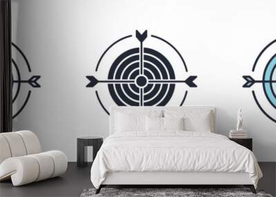 Target and Goal Icon theme symbol vector illustration isolated on white background Wall mural