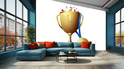 Vector championship and golden medal Wall mural