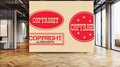 copyright grunge rubber stamp vector Wall mural