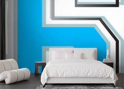 Modern number 6 Wall mural