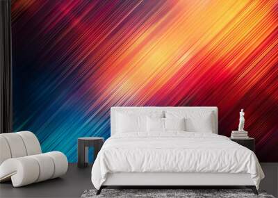 Radiant prismatic neon gradients that subtly transition across a smooth brushed aluminum background with a high tech minimalist look  The image evokes a futuristic Wall mural