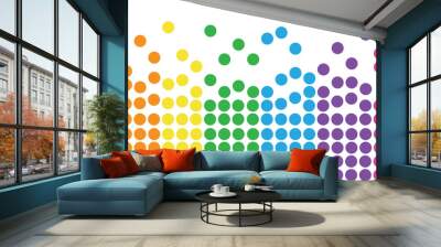 Rainbow Colorful Polkadots Wall mural