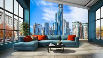 Glass towers rise to join the Chicago skyline Wall mural