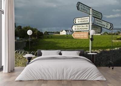 country signpost Wall mural