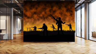 Vietnam War battle - Artist recreation Wall mural