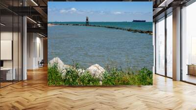 View Of Gulf Coast With Large Ship On Distant Horizon-5951 Wall mural