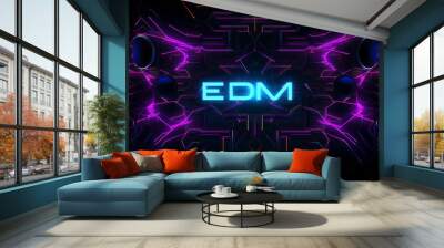 EDM Electronic Dance Music background Wall mural