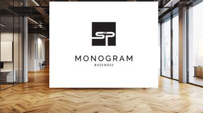 Initial letter SP monogram logo design inspiration Wall mural