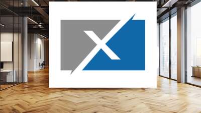 initial letter x square icon logo design template Wall mural