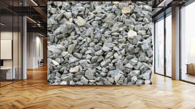 Gray gravel stones for the construction industry Wall mural