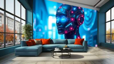 5G Technology Chip Wall mural