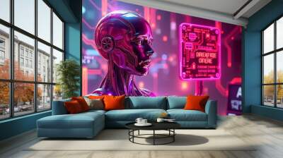 5G Technology Chip Wall mural