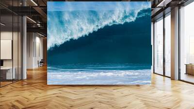 beautiful breaking wave at banzai pipeline hawaii Wall mural