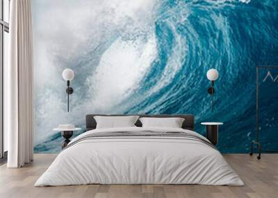 Big breaking Ocean wave on the north shore of Oahu Hawaii Wall mural