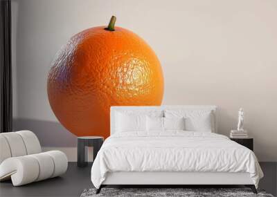 Orange closeup with a white background. generative ai Wall mural